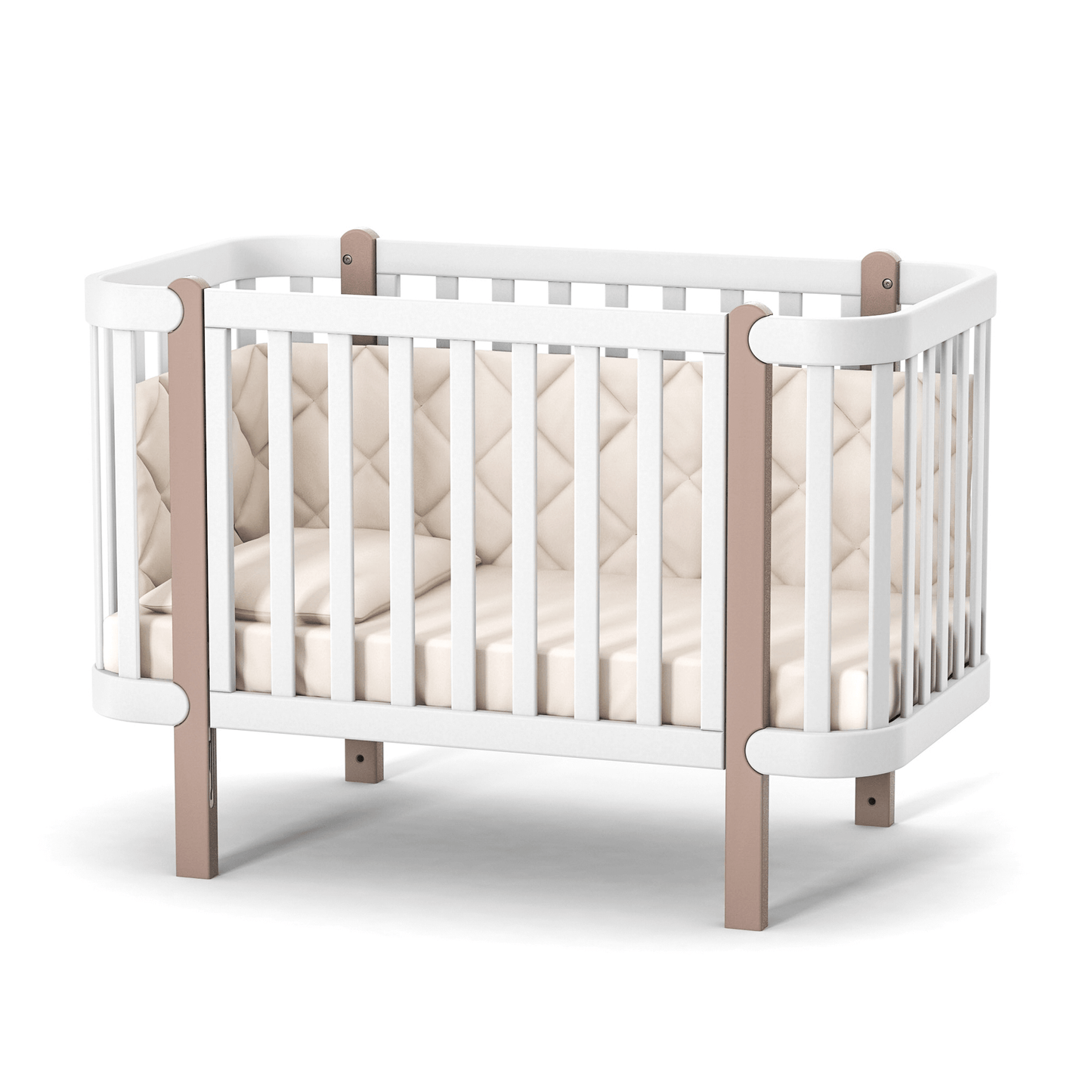 Veres Monaco Babybett (120x60 cm) - Premium Luxus Kollektion, sicher & multifunktional