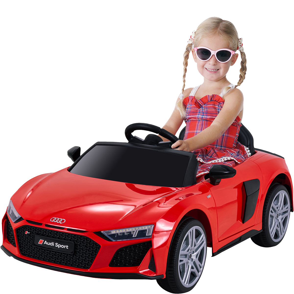 Kinder-Elektroauto Audi R8 Spyder lizenziert, 60 Watt, LED-Scheinwerfer, Musik, Hupe, Fernbedienung