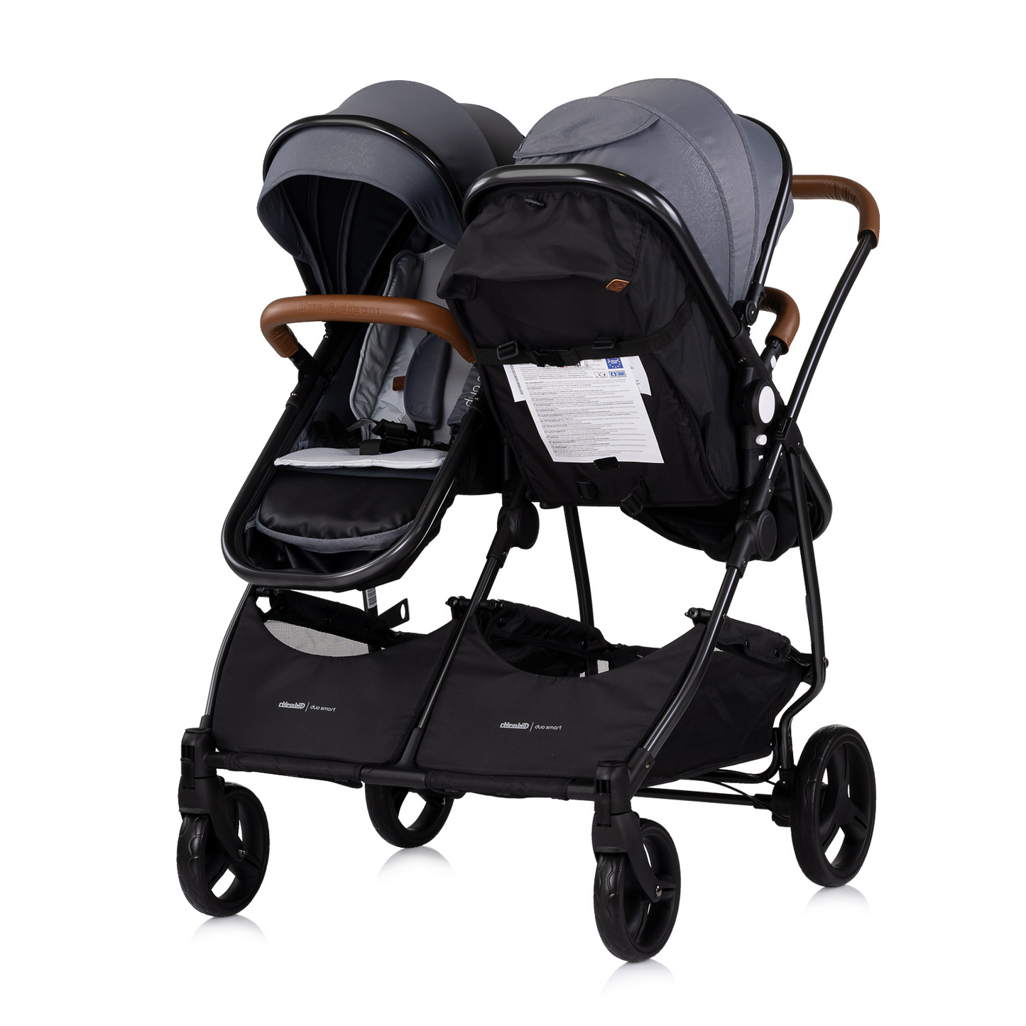 KINDERWAGEN FÜR ZWEI KINDER DUO SMART GREY