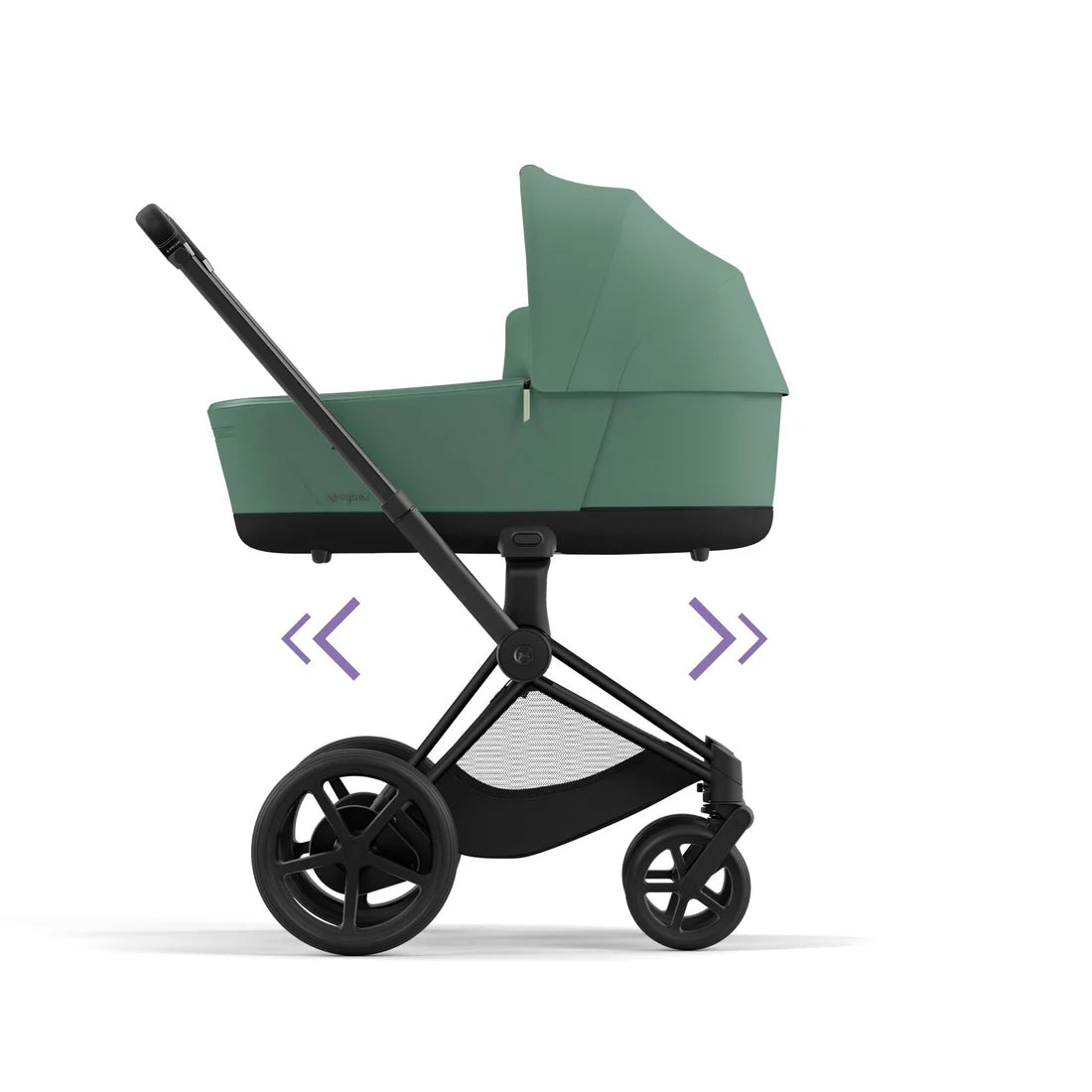 CYBEX e-PRIAM Set Gestell in Matt Black - Leaf Green