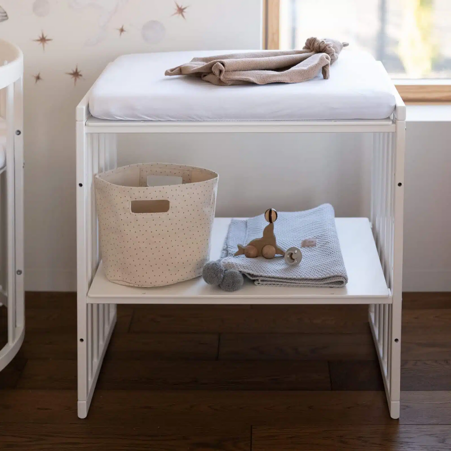 OVALES BABYBETT 7-IN-1 - WALDIN WEIß