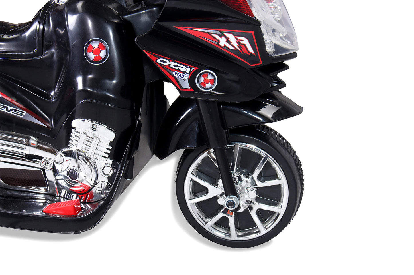 Kindermotorrad C051, Kinder-Elektro-Motorrad mit 12-Watt-Motor, LED-Scheinwerfer, 2-Gang-Getriebe