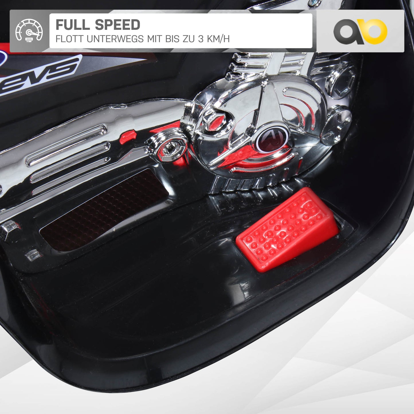 Kindermotorrad C051, Kinder-Elektro-Motorrad mit 12-Watt-Motor, LED-Scheinwerfer, 2-Gang-Getriebe