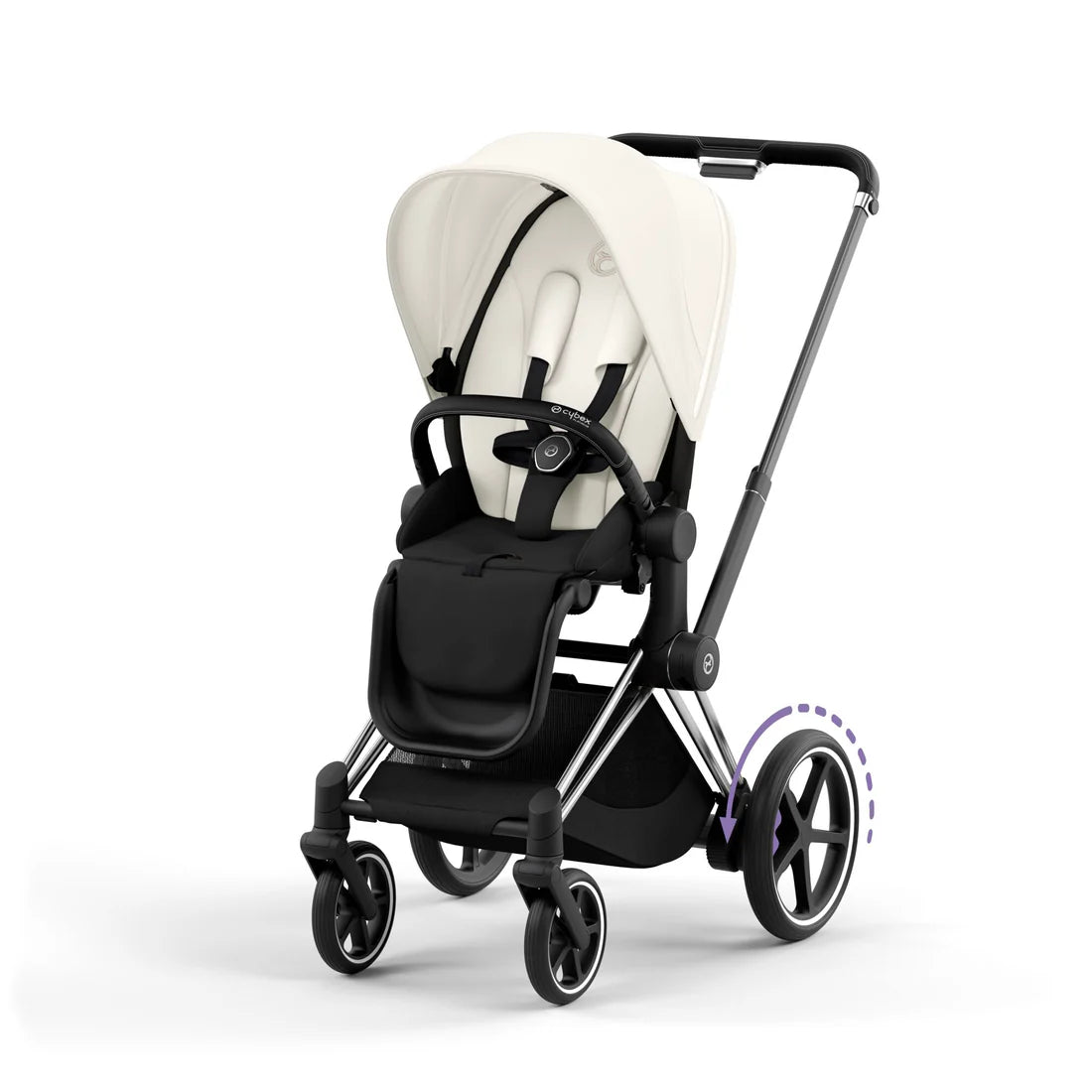 CYBEX e-PRIAM Set Gestell in Chrome Black - Off White