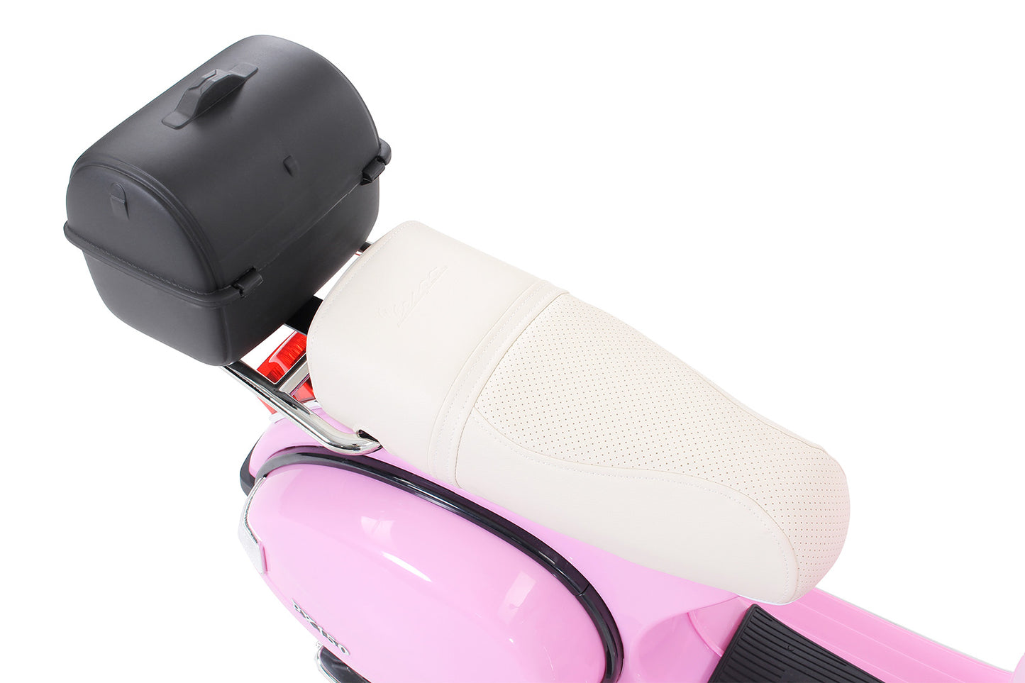 Kinder-Elektroroller Vespa, lizenziert, EVA-Reifen, LED-Scheinwerfer, Koffer, Soundmodul, Stützräder