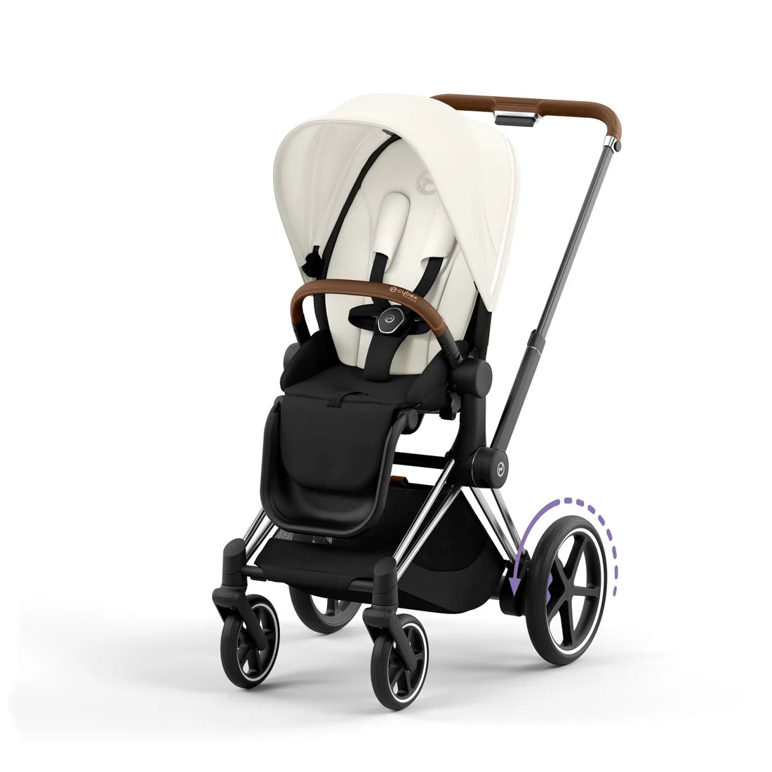 CYBEX e-PRIAM Set Gestell in Chrome Brown - Off White