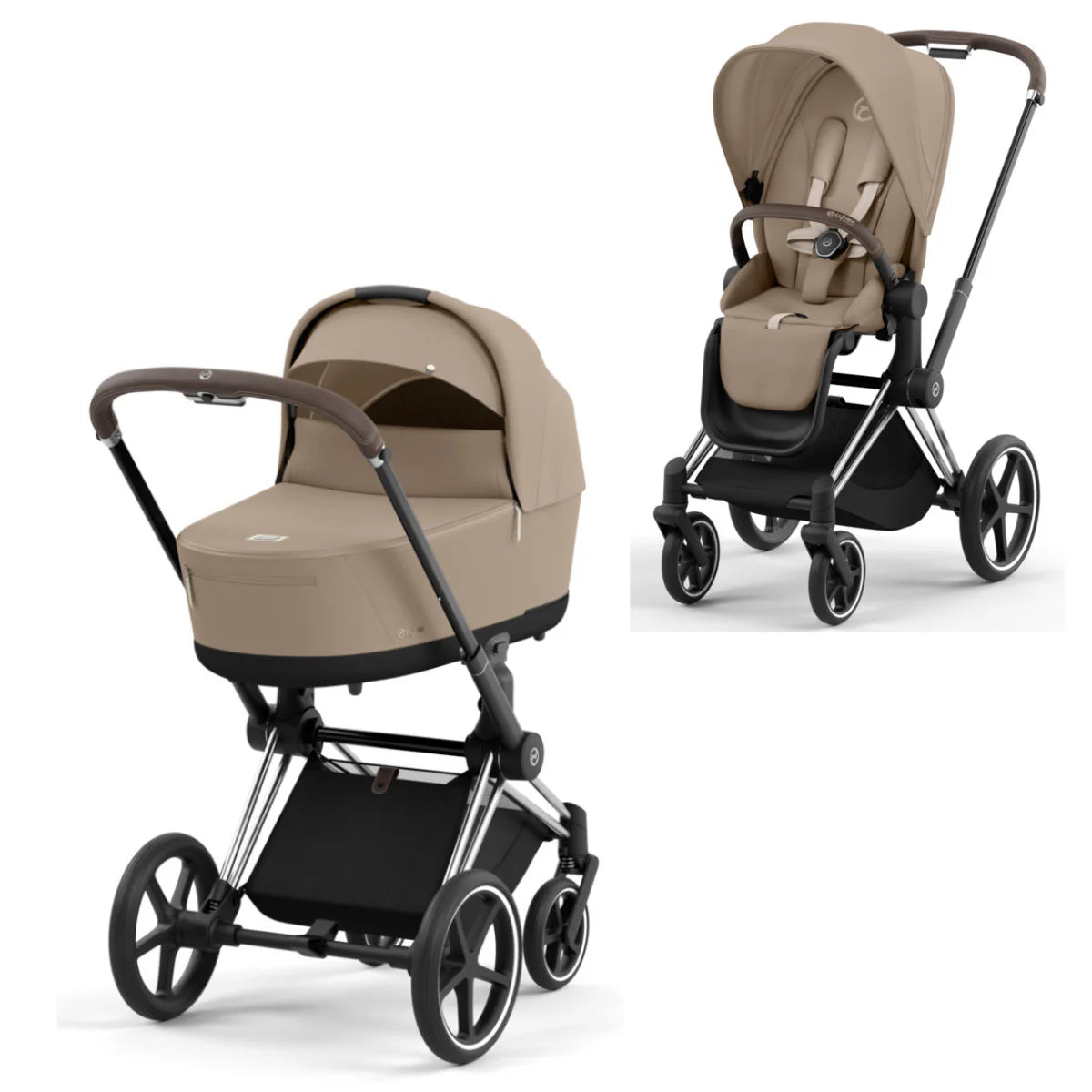 CYBEX e-PRIAM Set Gestell in Chrome Brown - Cozy Beige