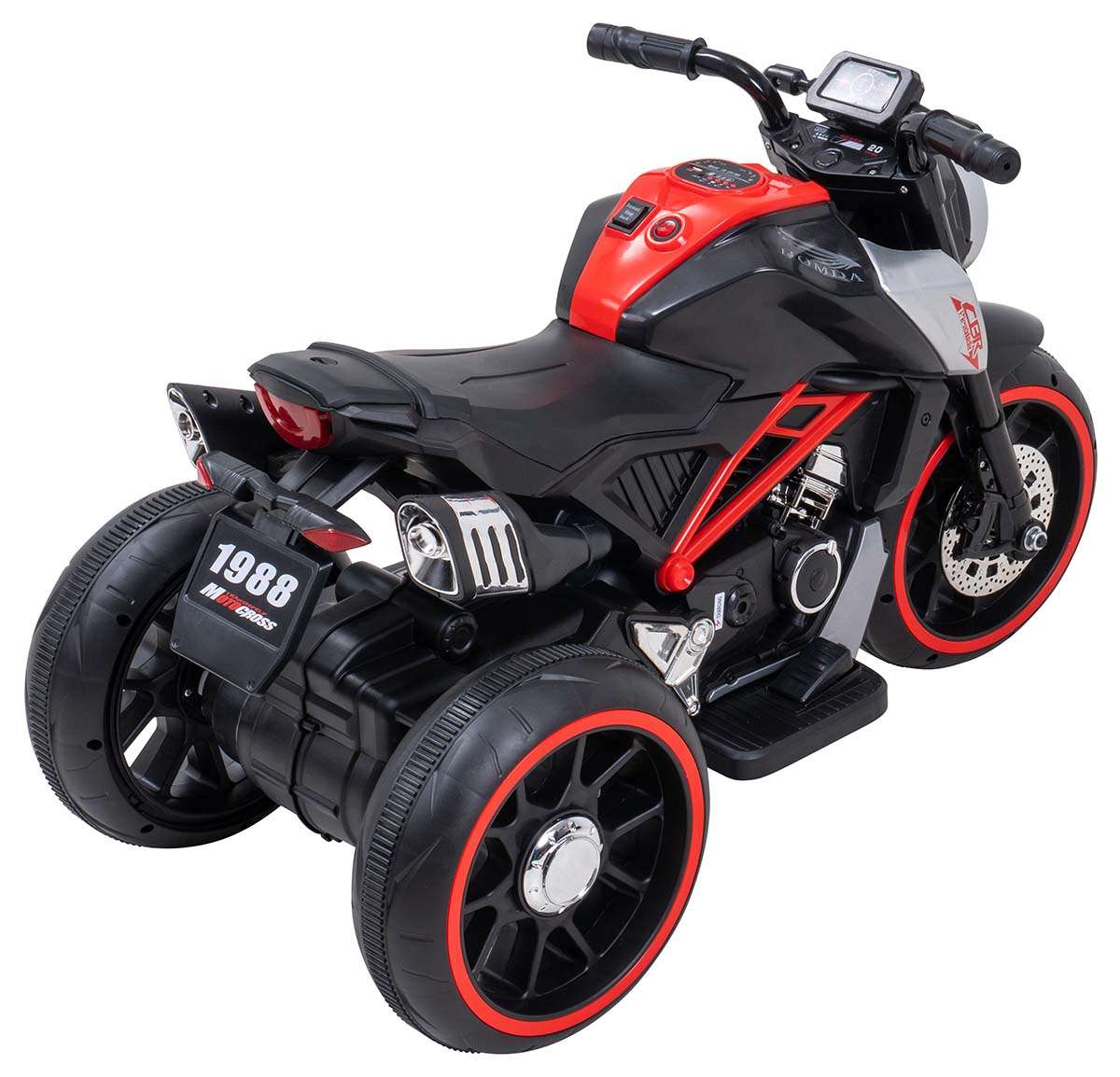 Kindermotorrad Cruiserbike, Motorsound, Bremsautomatik, 36 Watt, 2x 6 Volt, Hartplastikreifen, LED