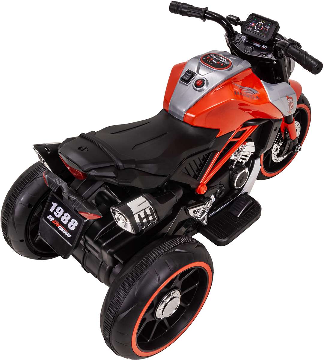 Kindermotorrad Cruiserbike, Motorsound, Bremsautomatik, 36 Watt, 2x 6 Volt, Hartplastikreifen, LED