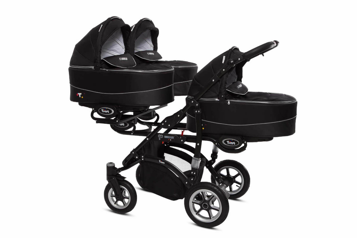 Kinderwagen „TRIPPY“ für Drillinge - SCHWARZ