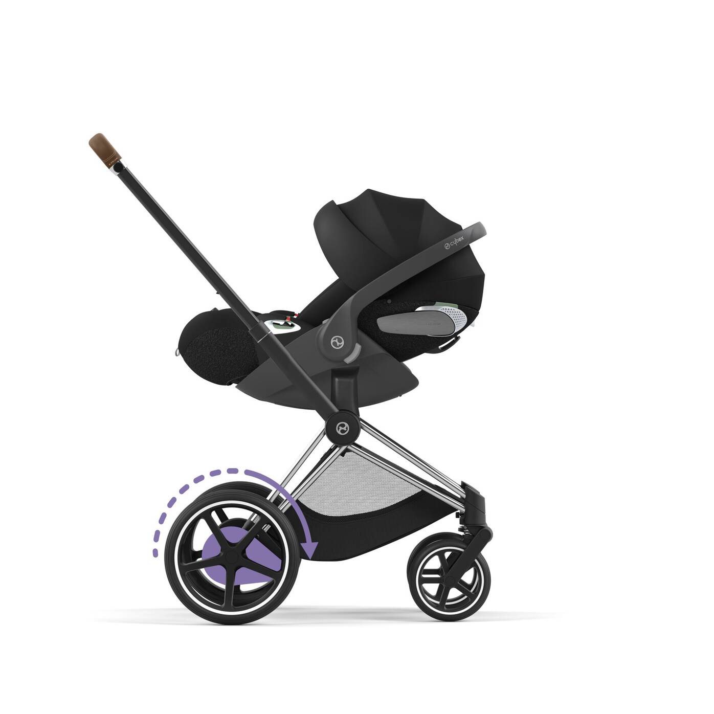CYBEX - e-Priam Rahmen - Chrome with Brown Details