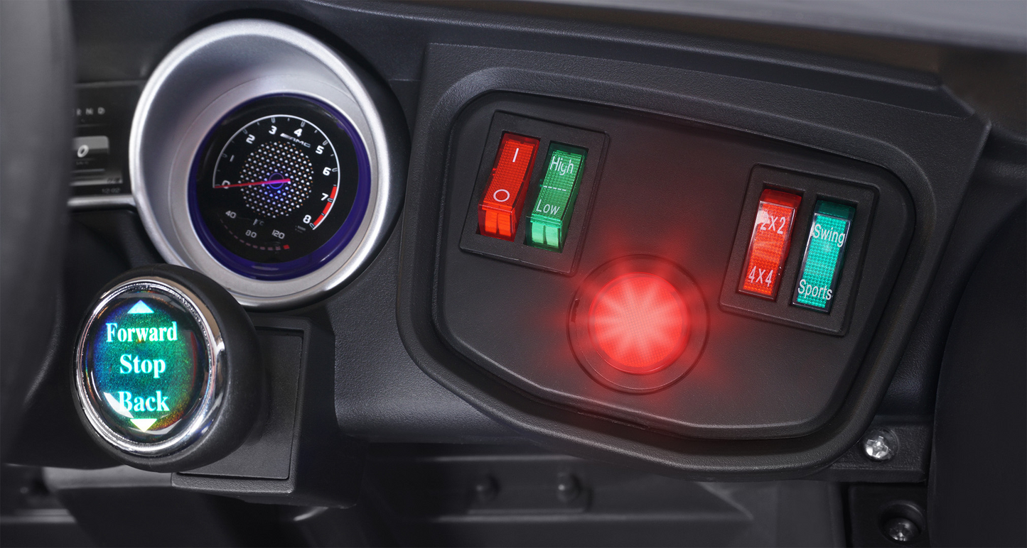 Kinder-Elektroauto Mercedes AMG GLC 63S Coupé, 4x4-Antrieb, Fernbedienung, 140 Watt, LED, EVA-Reifen