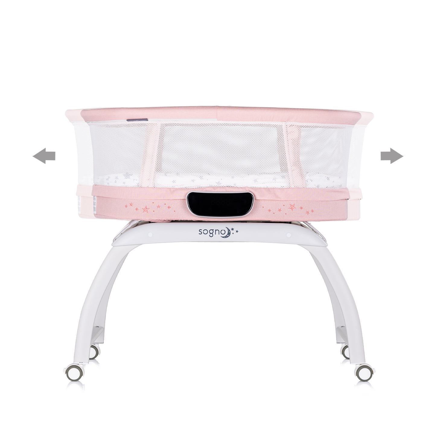 ELEKTRISCHES KINDERBETT/WIEGE MIT LED-DISPLAY „SOGNO“ PINK