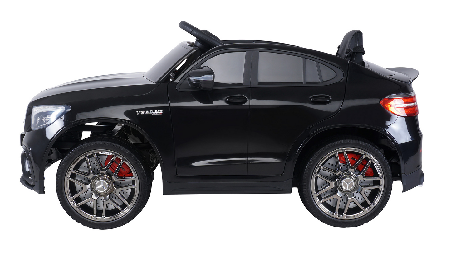 Kinder-Elektroauto Mercedes AMG GLC 63S Coupé, 4x4-Antrieb, Fernbedienung, 140 Watt, LED, EVA-Reifen