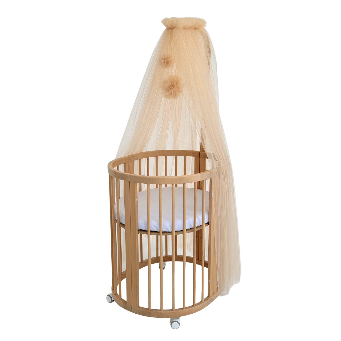 Baldachin mit Pompons, hautfarben