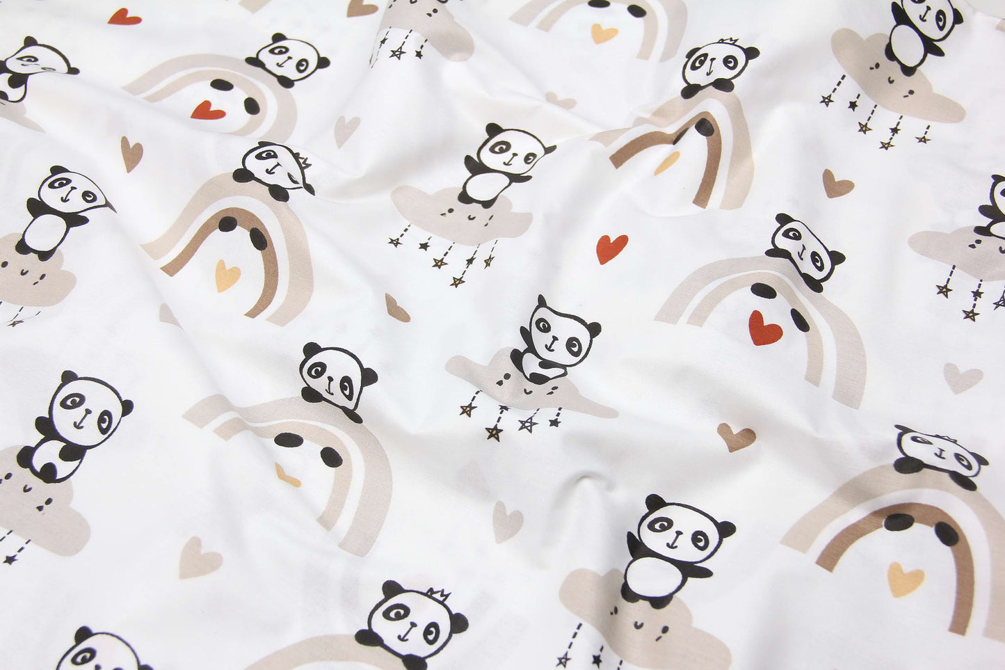 Baumwollbettlaken mit Pandas