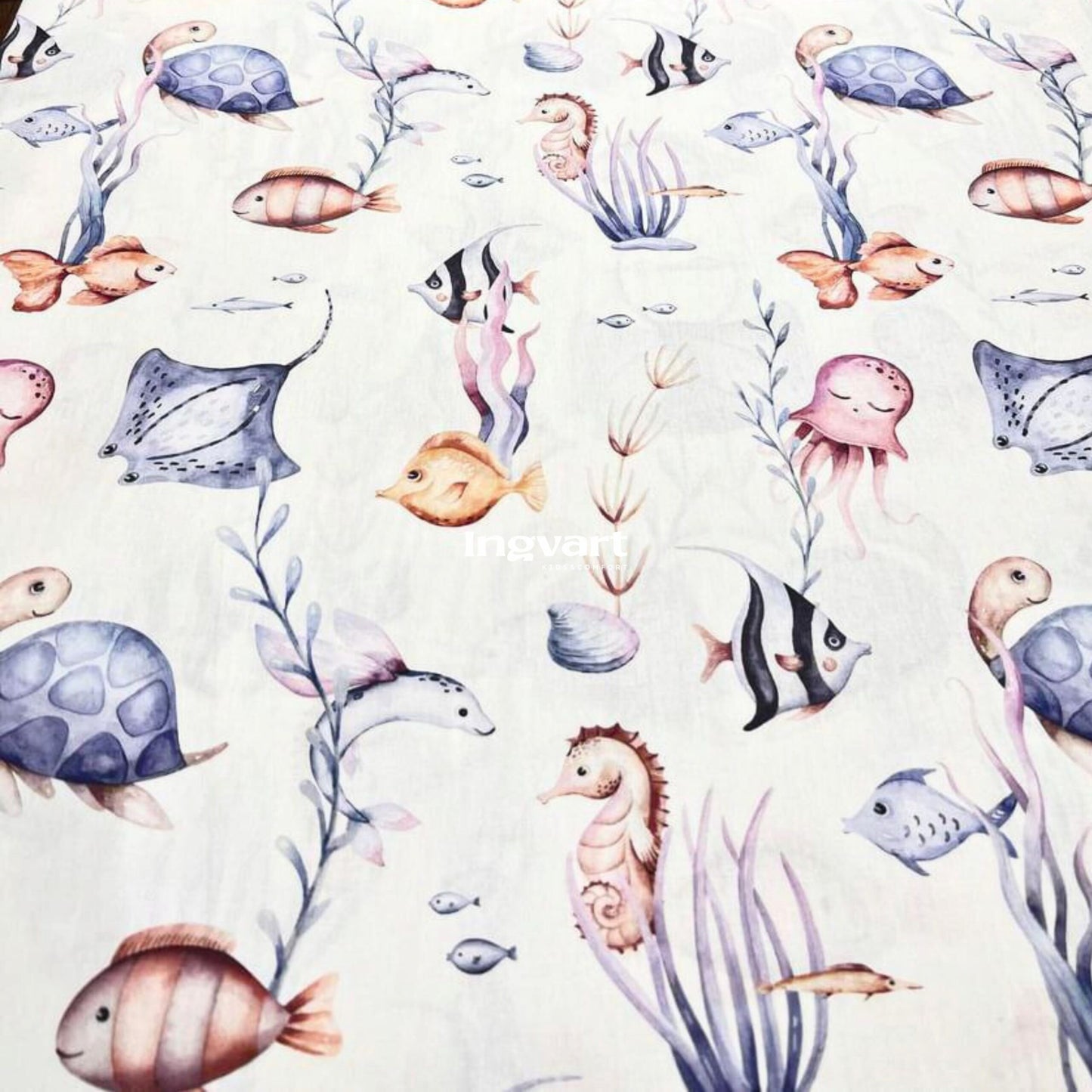 Baumwolllaken mit Fischmotiv