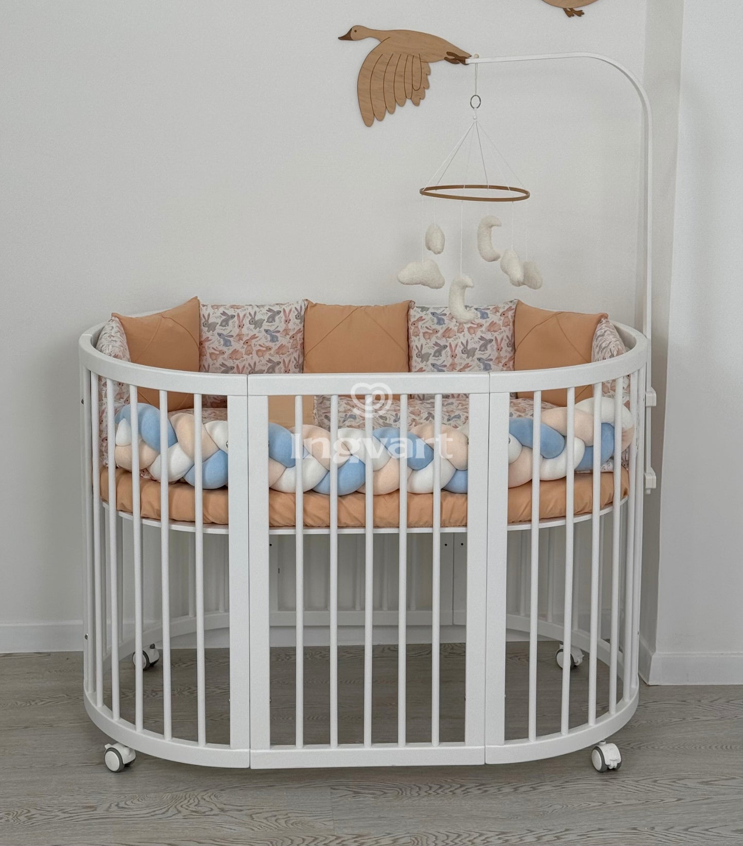 Bettwäsche-Set „Pfirsichfarbenes Häschen“