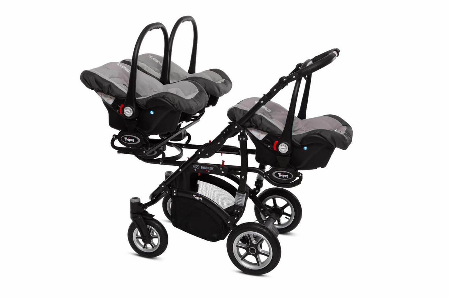 Kinderwagen „TRIPPY“ für Drillinge - GRAU