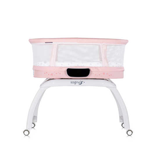 ELEKTRISCHES KINDERBETT/WIEGE MIT LED-DISPLAY „SOGNO“ PINK