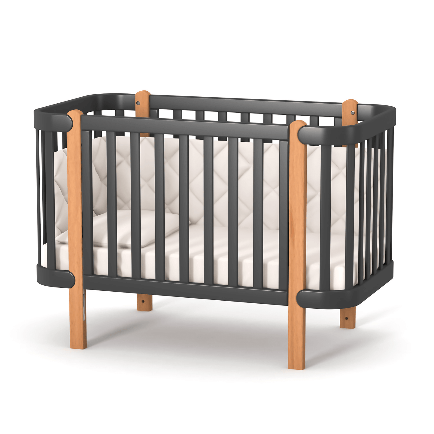 Veres Monaco Babybett (120x60 cm) - Premium Luxus Kollektion, sicher & multifunktional