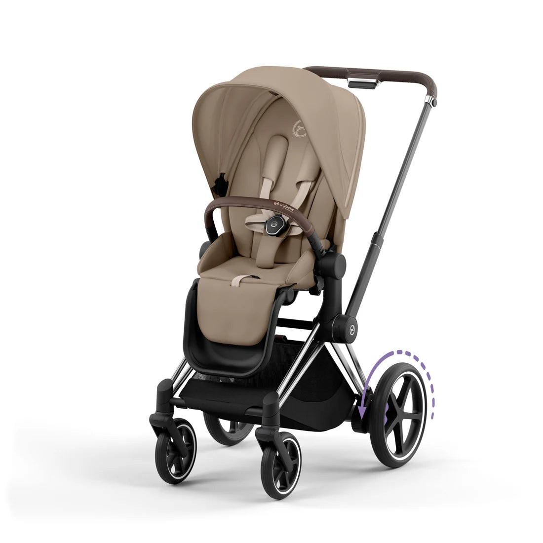 CYBEX e-PRIAM Set Gestell in Chrome Brown - Cozy Beige