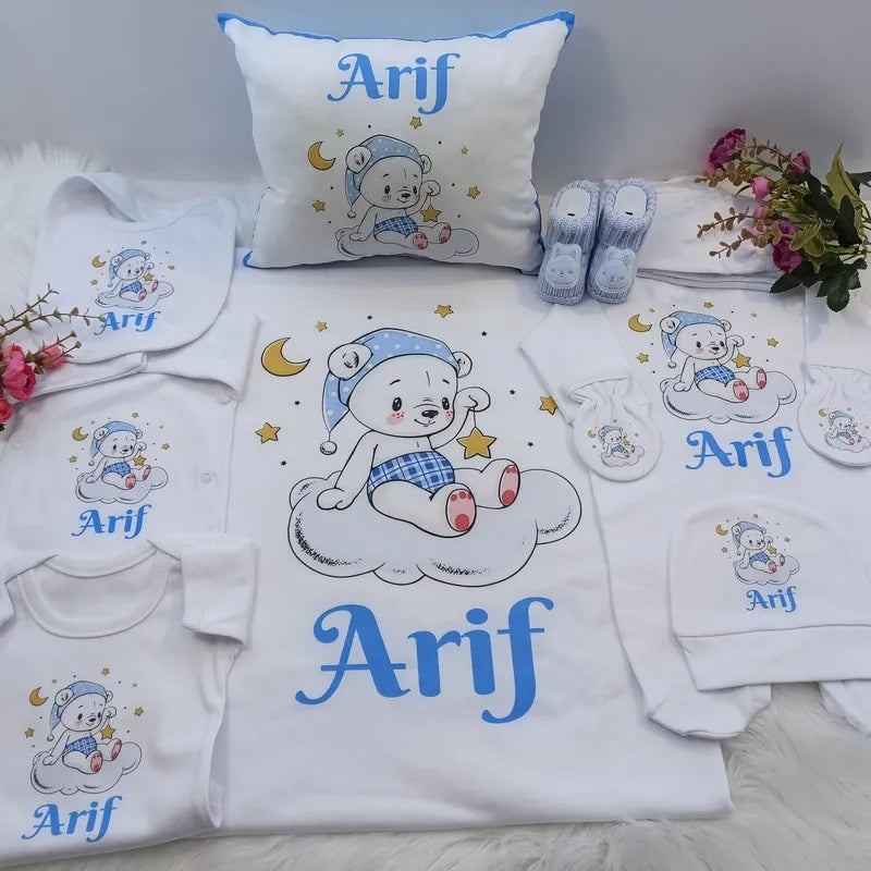 Personalisierte Babykleidung bedruckt 11-TLG - Blue Night