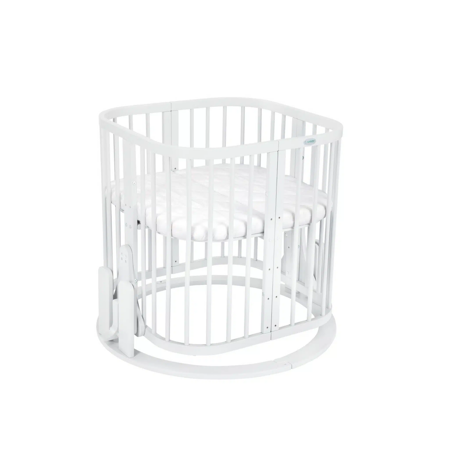 Wiegenaufsatz für 7-in-Babybett Quadratisch Weiß