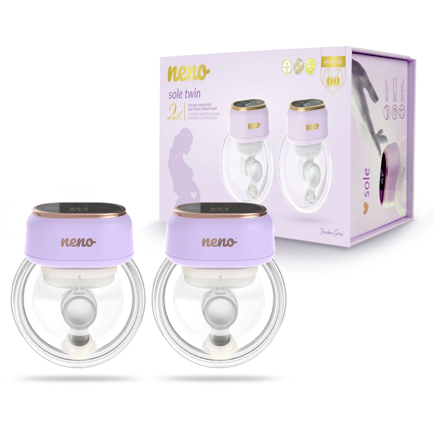 Neno Sole Twin – zwei 3-Phasen-Freisprech-Milchpumpen
