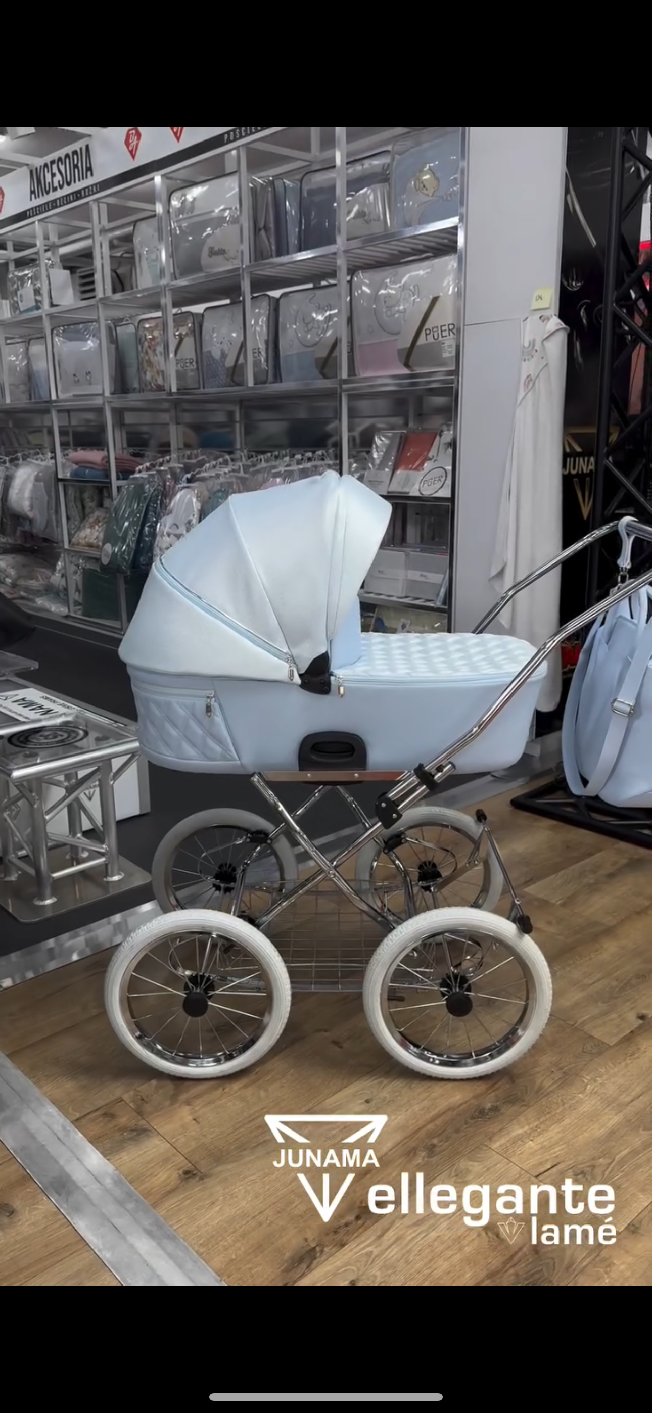 JUNAMA ELLEGANTE LAME RETRO - BABYBLUE