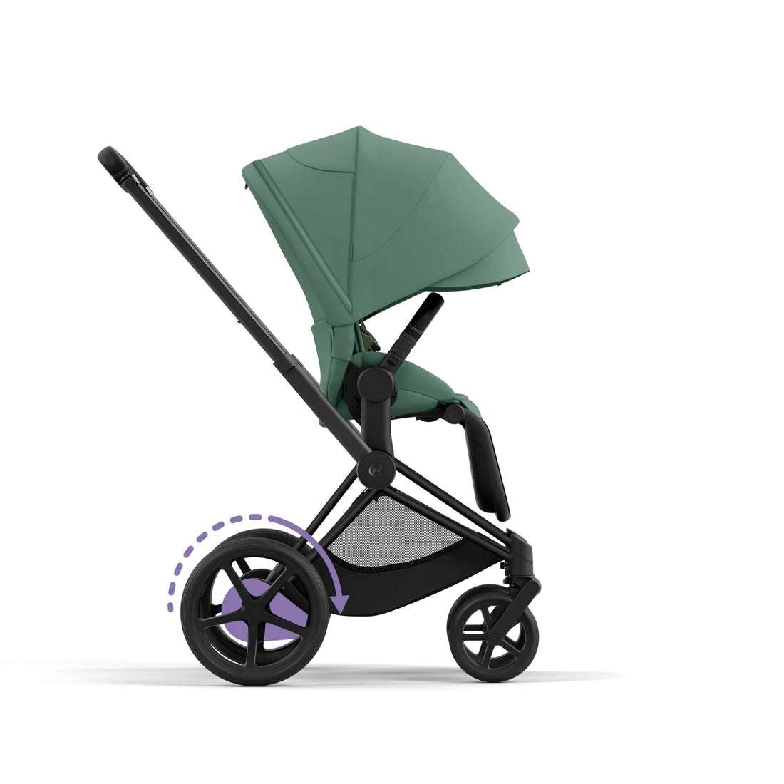 CYBEX e-PRIAM Set Gestell in Matt Black - Leaf Green