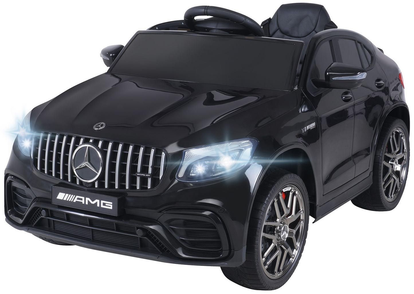 Kinder-Elektroauto Mercedes AMG GLC 63S Coupé, 4x4-Antrieb, Fernbedienung, 140 Watt, LED, EVA-Reifen