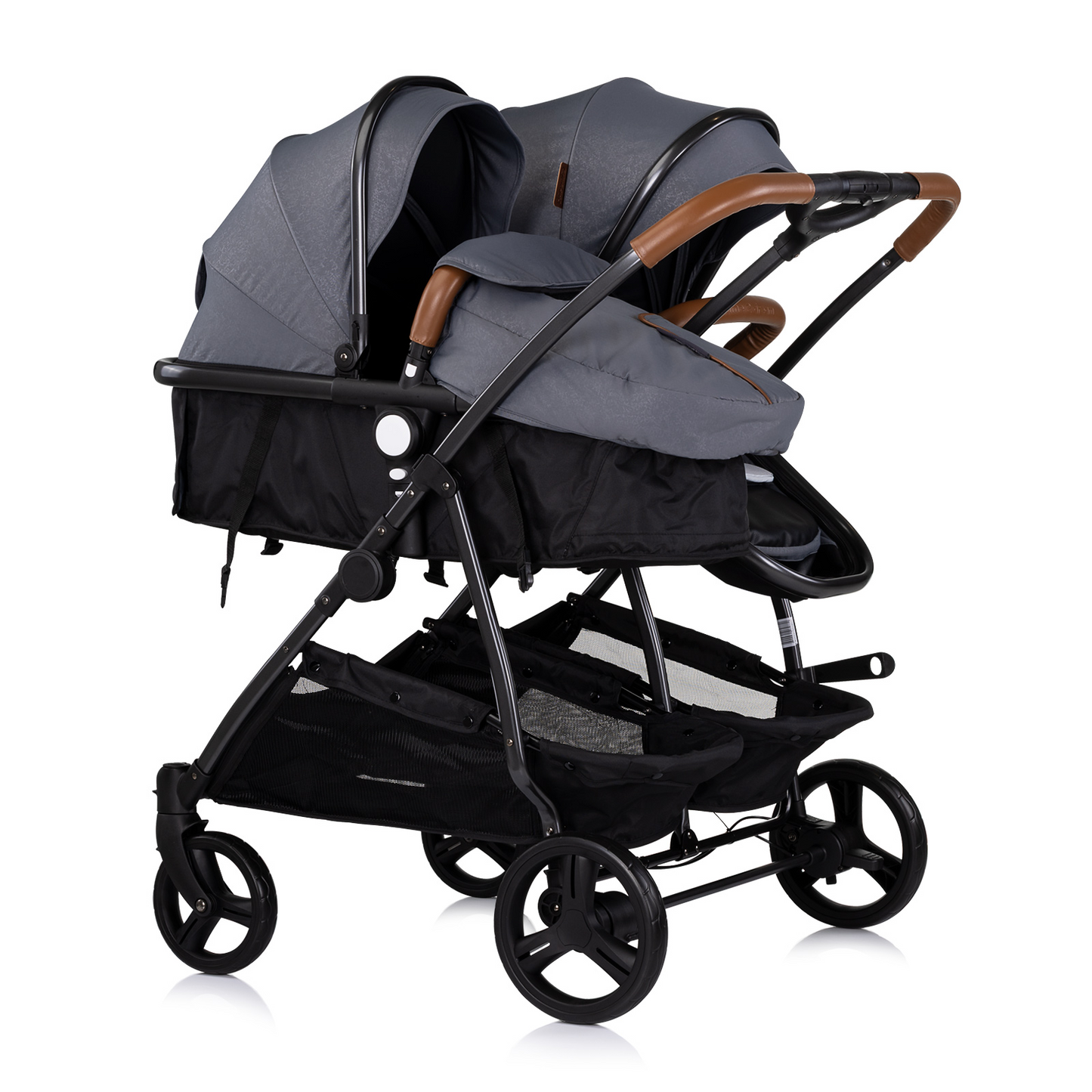 KINDERWAGEN FÜR ZWEI KINDER DUO SMART GREY