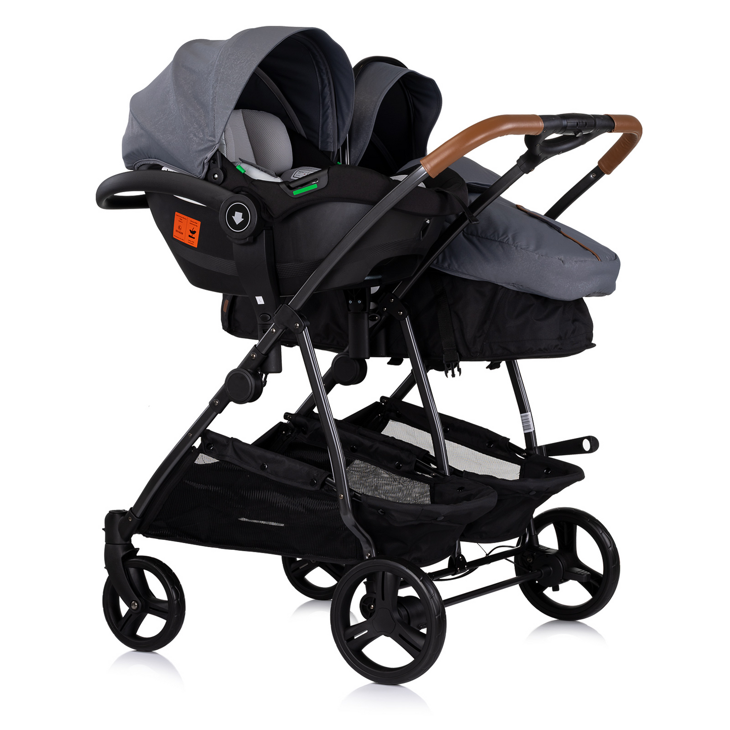 KINDERWAGEN FÜR ZWEI KINDER DUO SMART GREY