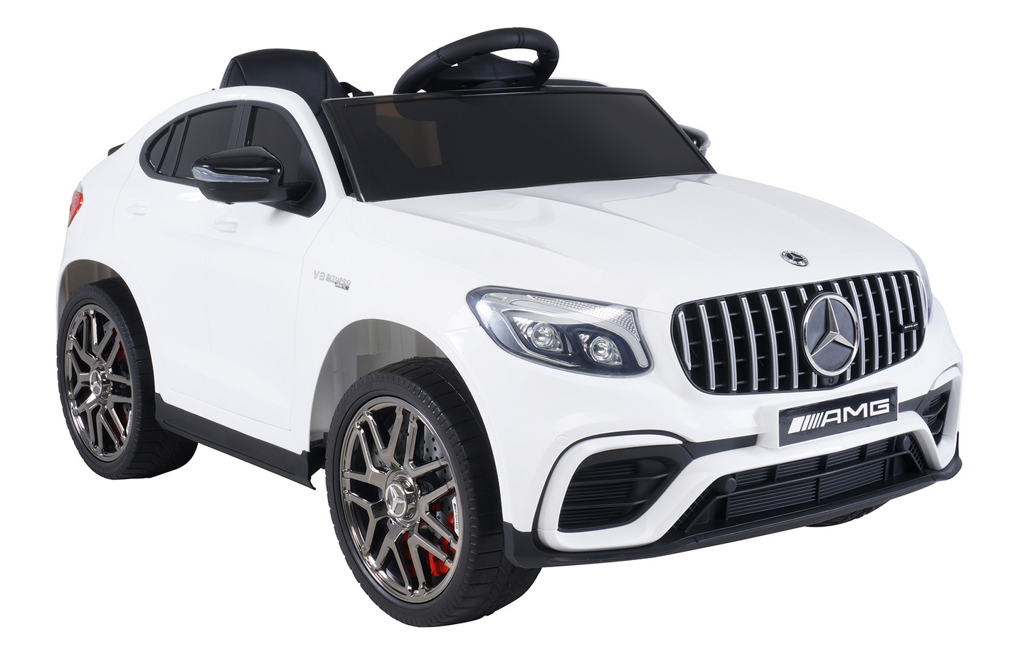 Kinder-Elektroauto Mercedes AMG GLC 63S Coupé, 4x4-Antrieb, Fernbedienung, 140 Watt, LED, EVA-Reifen