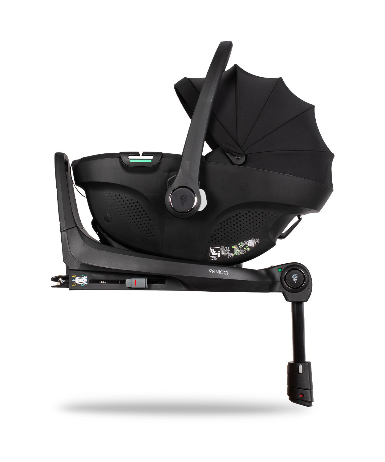 VENICCI CLARO „ALMOND“ - 4-in-1 Kinderwagen + 360Grad ISOFIX STATION