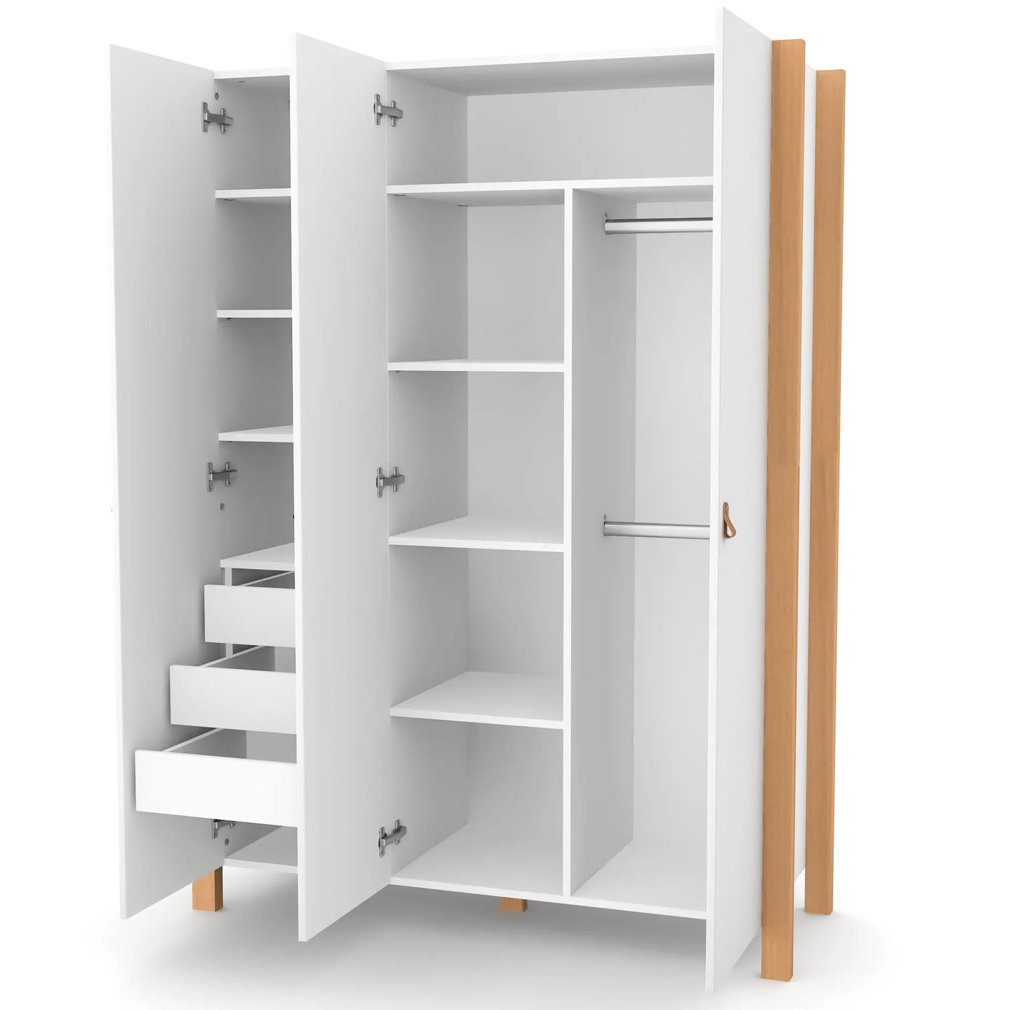 Veres Monaco 1310 Kinderschrank, dreitürig (131 x 47 x 179,5 cm)