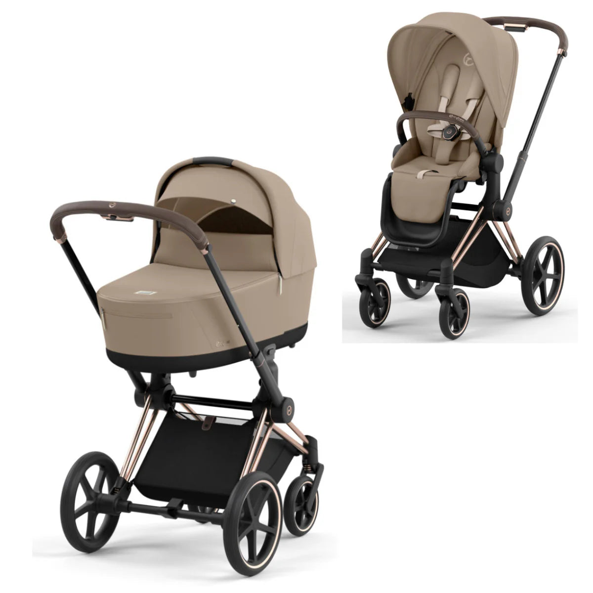 CYBEX PRIAM Set Gestell in Roségold - Cozy Beige