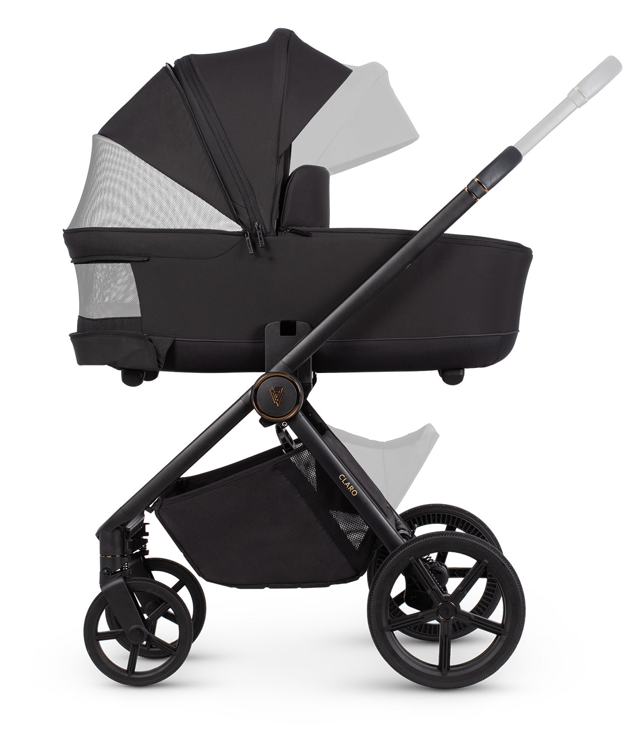 VENICCI CLARO „NOIR“ - 4-in-1 Kinderwagen + 360Grad ISOFIX STATION