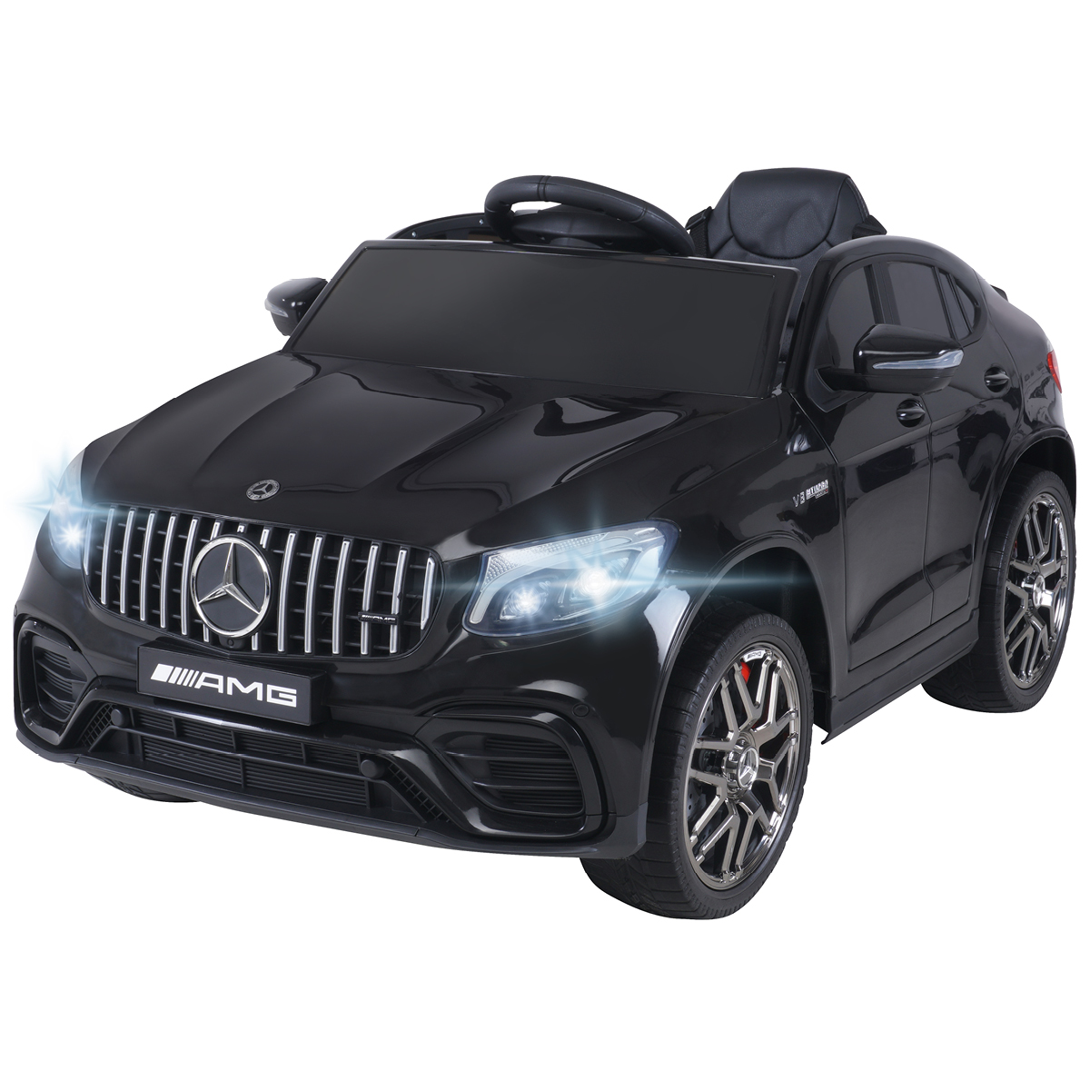 Kinder-Elektroauto Mercedes AMG GLC 63S Coupé, 4x4-Antrieb, Fernbedienung, 140 Watt, LED, EVA-Reifen