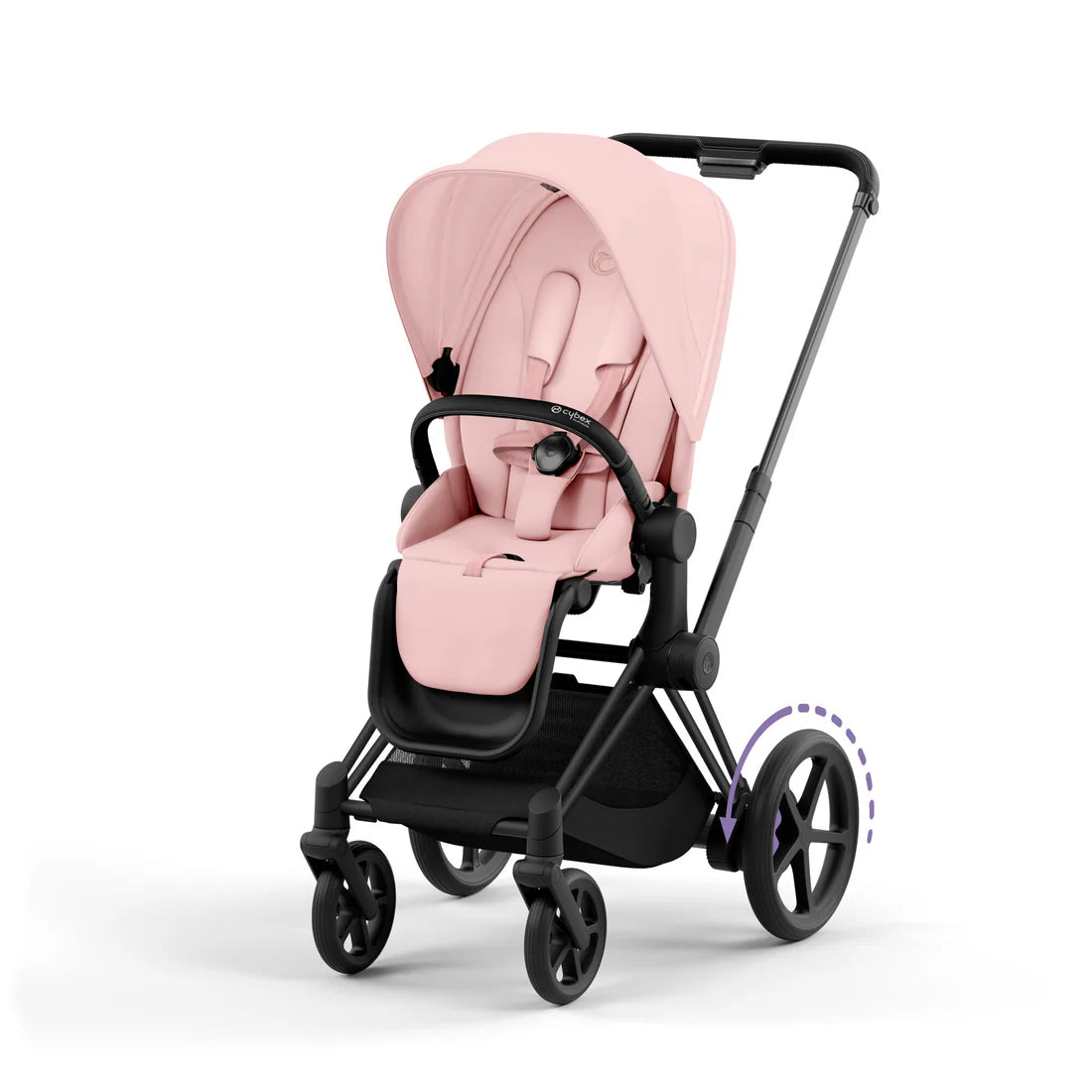CYBEX e-PRIAM Set Gestell in Matt Black - Peach Pink