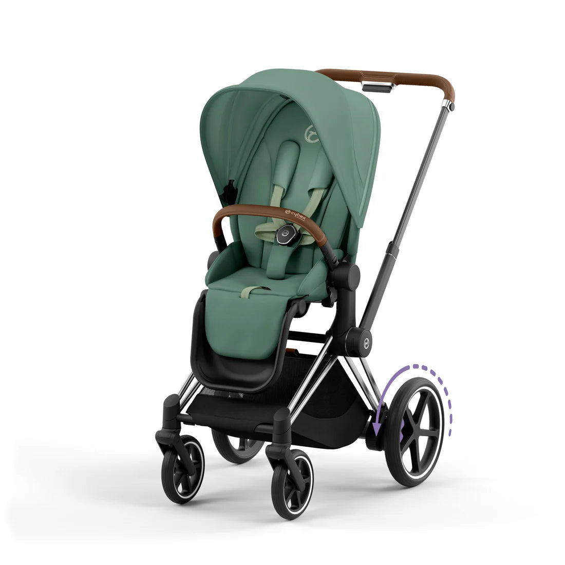 CYBEX e-PRIAM Set Gestell in Chrome Brown - Leaf Green