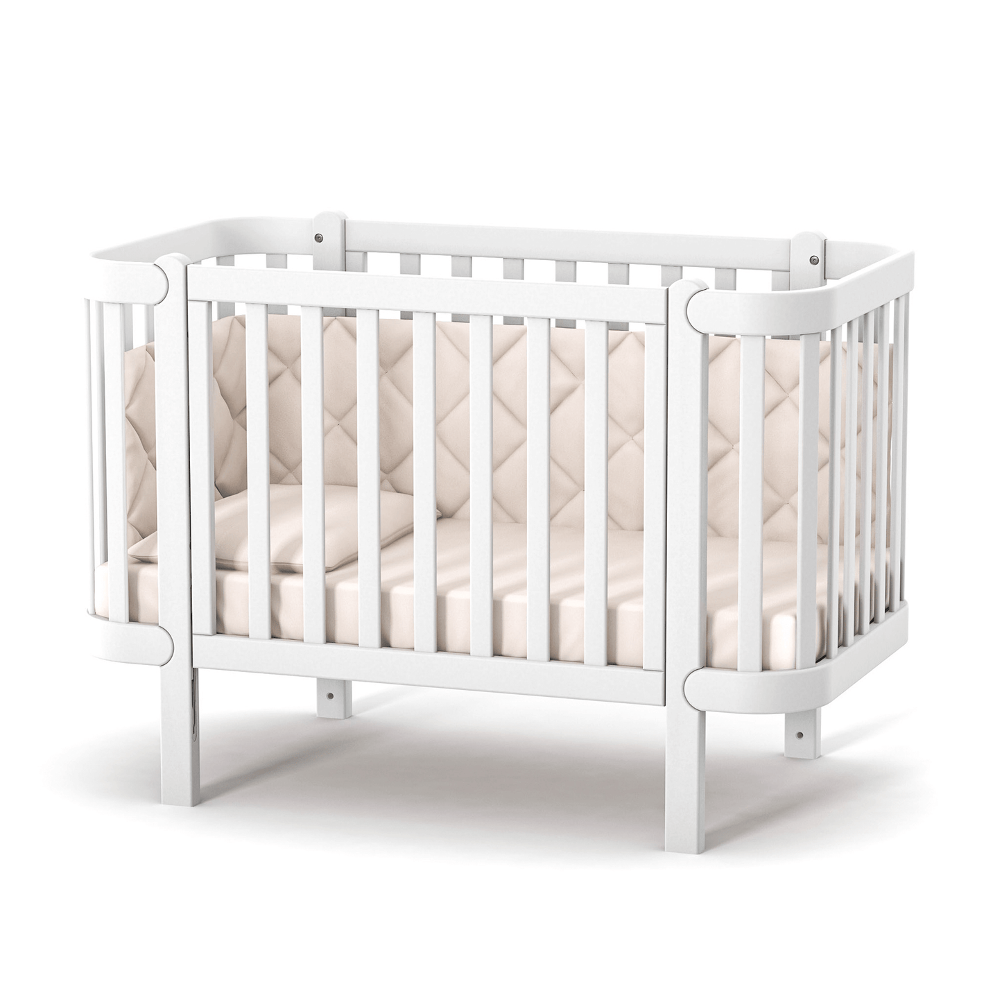 Veres Monaco Babybett (120x60 cm) - Premium Luxus Kollektion, sicher & multifunktional