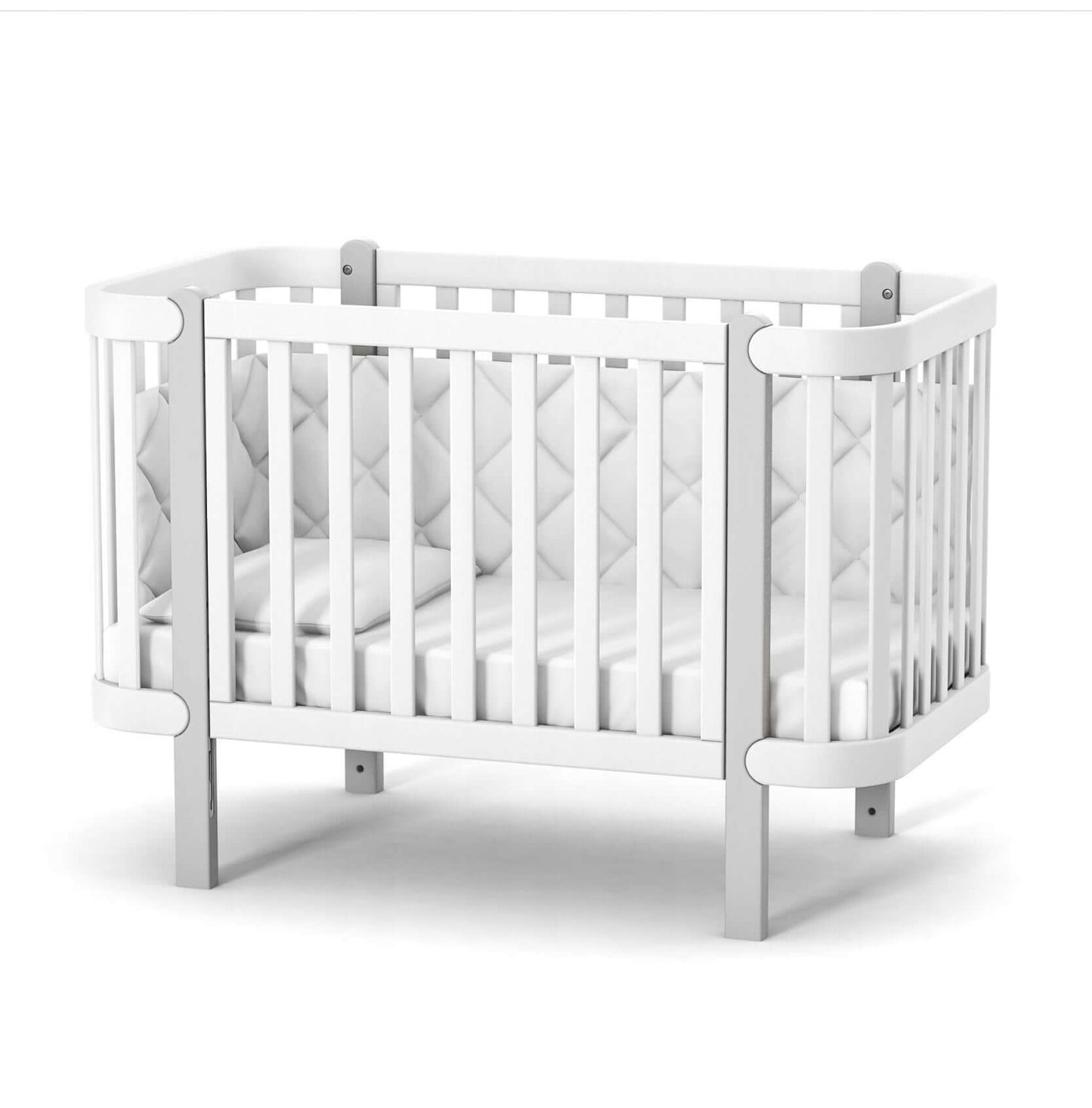 Veres Monaco Babybett (120x60 cm) - Premium Luxus Kollektion, sicher & multifunktional