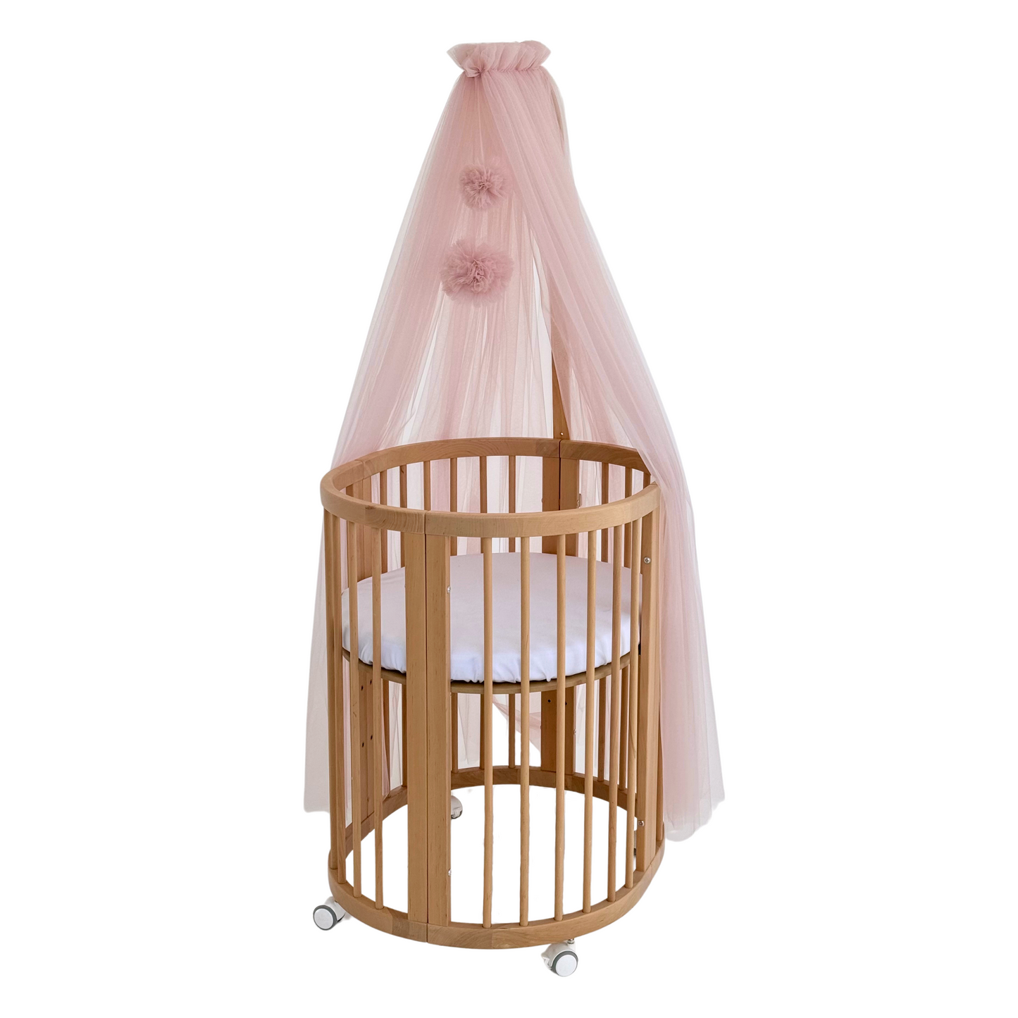 Puderrosa Pompon-Baldachin