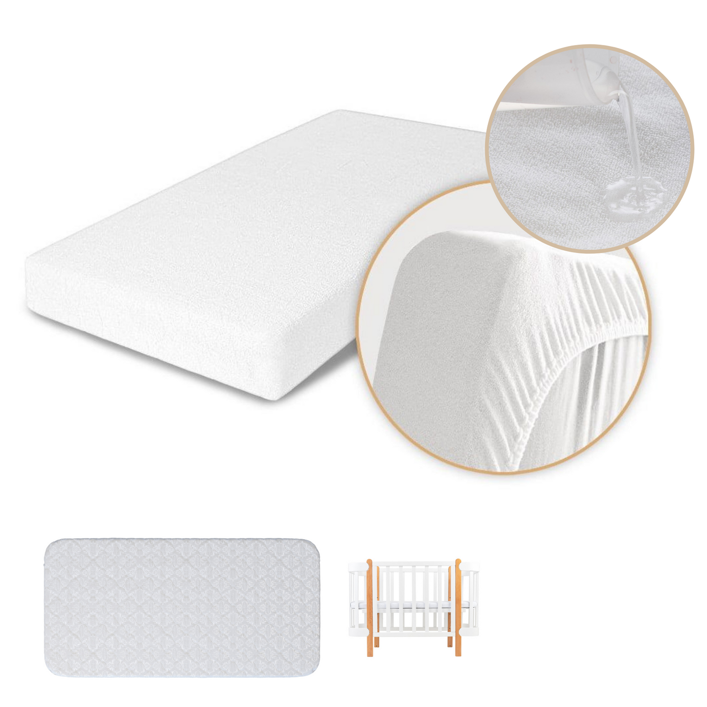 Wasserdichter Matratzenbezug 120 cm für NIKA Kinderbett