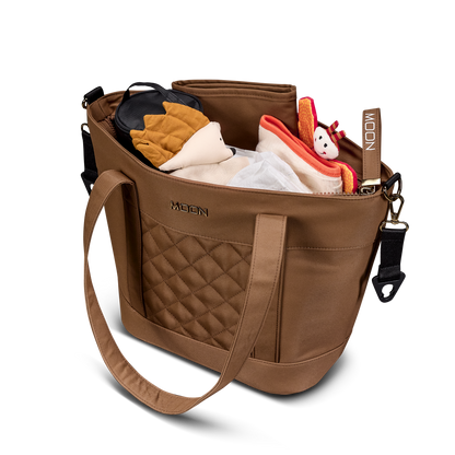MOON - V-SHAPE BAG cognac