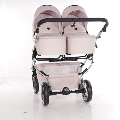 Zwillings-/Geschwisterwagen JUNAMA DUO V3 - ECO PINK