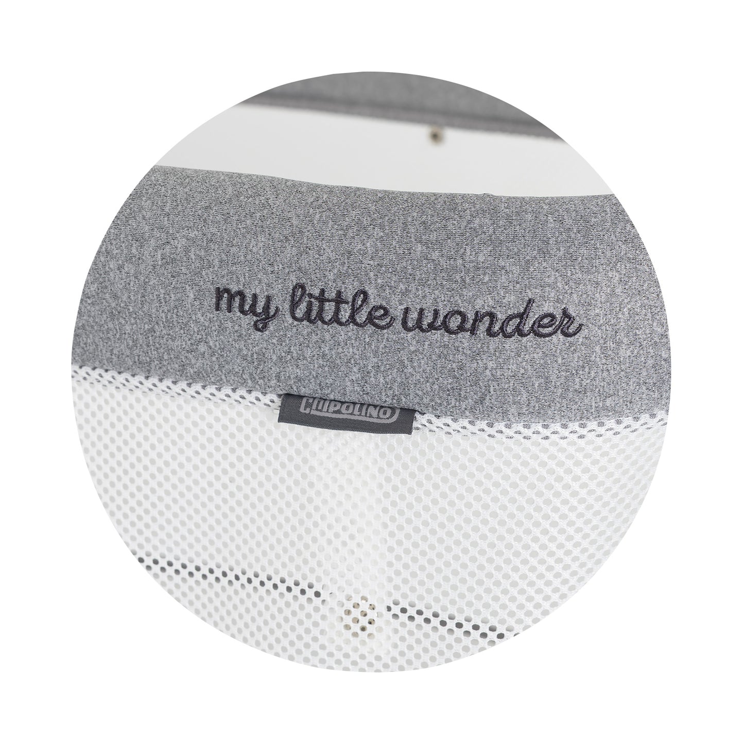ELEKTRISCHES BEISTELLBETT/BABYWIEGE MIT ABKLAPPBARER SEITE „ULTIMA“ GREY