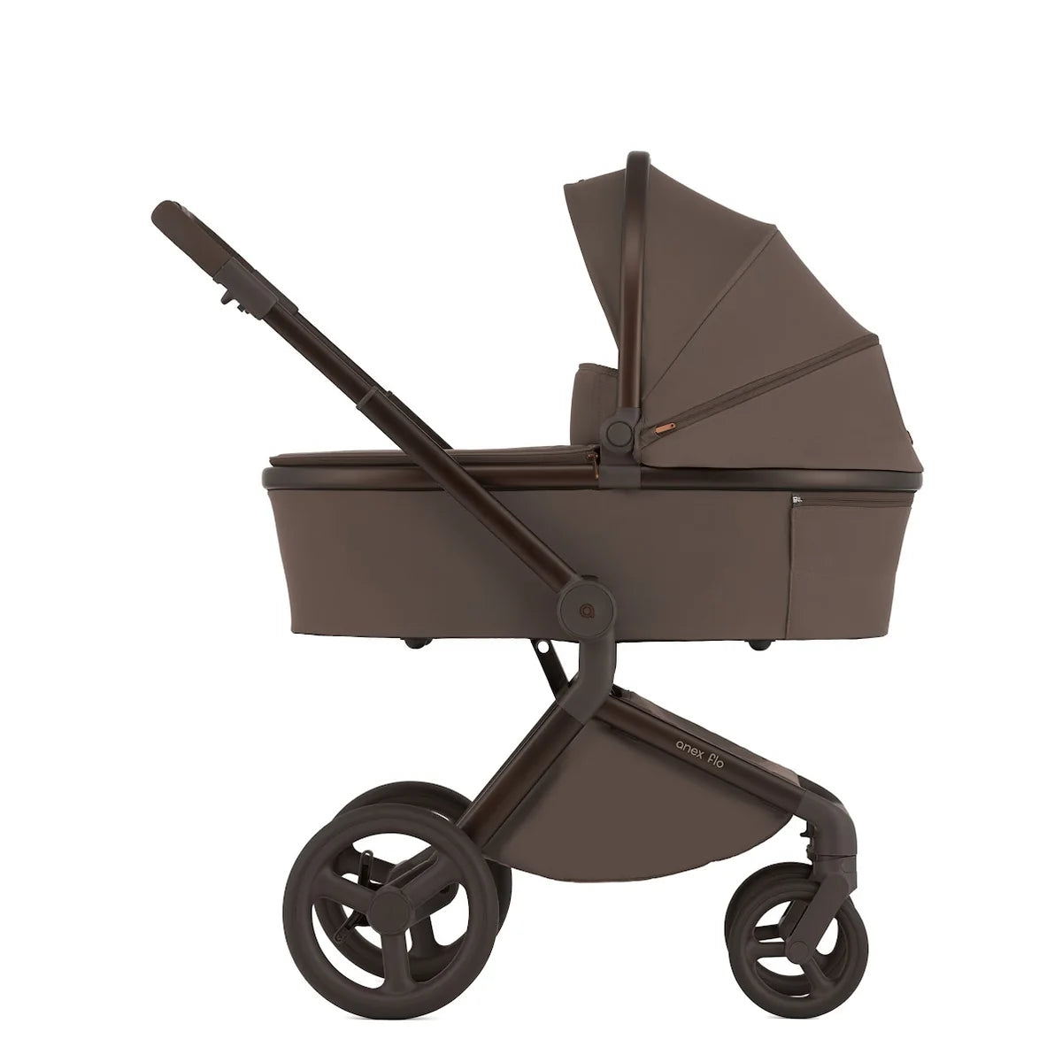 BUNDLE SET: ANEX FLO BROWNY Kombi-Kinderwagen 4in1 inkl. NUNA ARRA FLEX BABYSCHALE & BASE NEXT